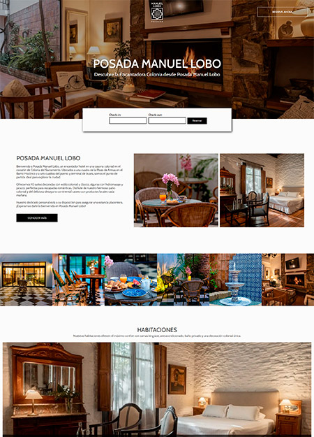 vista previa del sitio web de Posada Manuel Lobo