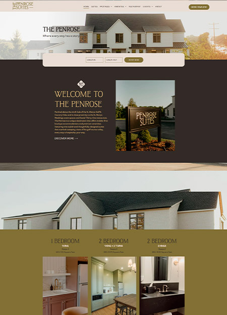 vista previa del sitio web de The Penrose