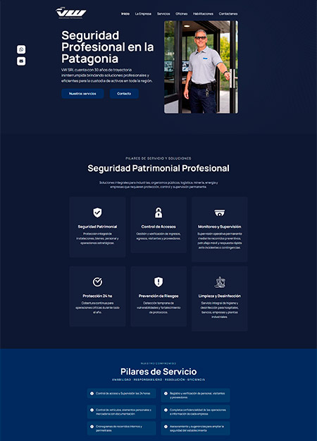 vista previa del sitio web de VW Seguridad