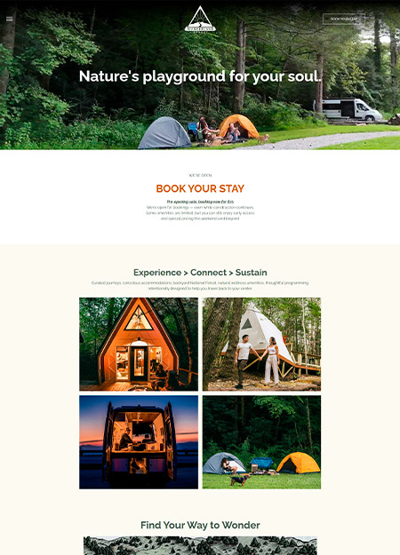 vista previa del sitio web de Wunderland Resort